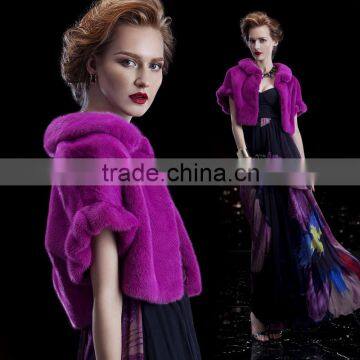 factory sale classic mink fur shawl with big discount