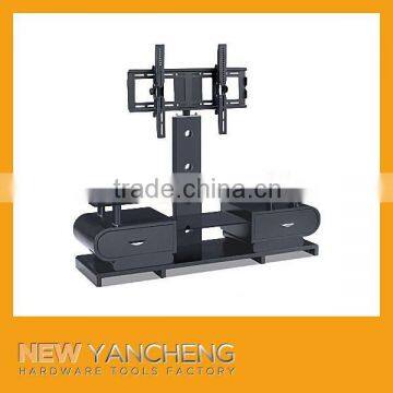 Export living room black vertical glass tv stands