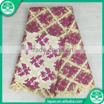 Polyester Multi-color Guipure Cord Bridal Lace Fabric Market in Dubai Wholesale photo-2