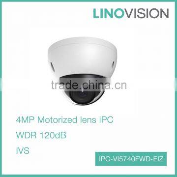 4MP HD WDR Network Vandal-proof IR Dome Motorized lens Security IP Camera