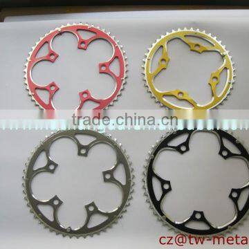 Colourful bicycle chainring customized aluminum bike chainring