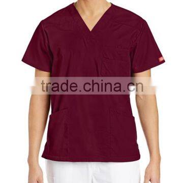 Custom Men's V-Neck Scrub Double Chest Pocket Top photo-5