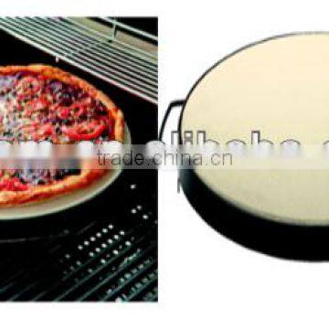 Grilling pizza baking stone