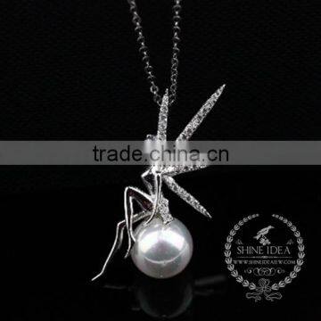 925 sterling silver flower fairy pearl creative pendant necklace fashion women necklace jewelry 6360456