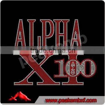 Bling Alpha AEO Crystal Heat Transfer Custom Designs