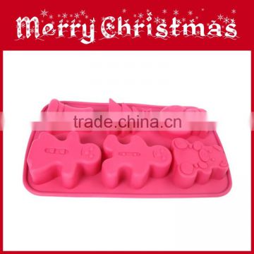 Christmas Theme Funny Silicone Cake Mold for Cake Decorating