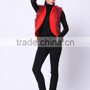 2016 PRETTY STEPS Winter Collections Fashion Fur Waistcoat Fabric Type Fashion Woman Formal Waistcoat photo-5