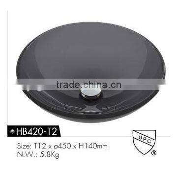 Tempered Glass vessel with cUPC certificate HB420-12