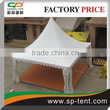 promotional pagoda tent 6m by 6m for event Chinese hat marquees garden tent with wooden floor system