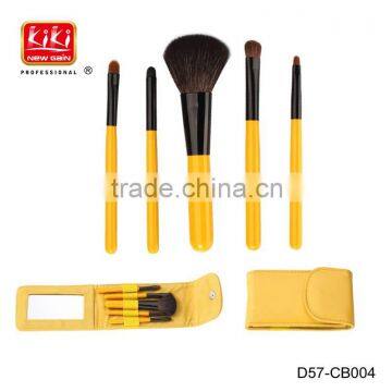 Portable design,wooden handle, 5 In 1 Cosmetic Brush Set.Cosmetic Tools.makeup brush set