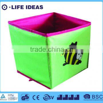 lovely fish printing non-woven fabric storage box green