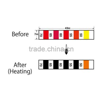 Reversible Temperature indicator label for multiple use (5 Level)