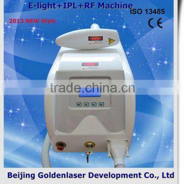 2013 New design E-light+IPL+RF machine tattooing Beauty machine air pressure