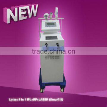 High efficiency on skin whithen E-light+RF+Laser tattoo removal machine for sale with Operation video(FB-LJL-III) with CE