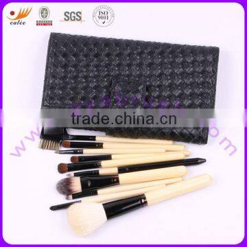 Unique and exquisite design of 10pcs Makeup Cosmetic Brush Set with Elegant Pouch