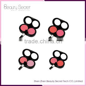 Private label cosmetics 2 color makeup blusher