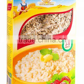 Oat flakes "Hercules" requiring cooking