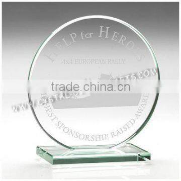 2015 design hot selling cheap jade glass awrd trophy wholesale sport glass trophy on promotion