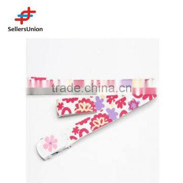 No.1 Yiwu Commission Agent Kawaii Flower Pattern Plain Webbing Waistband Febric Belt for Lady and Girls