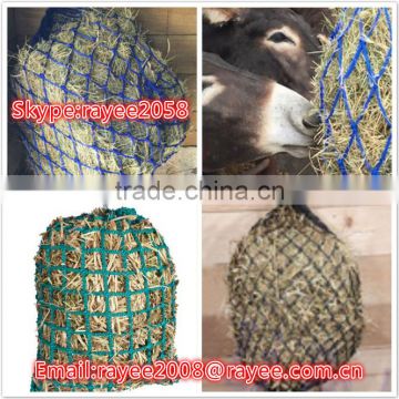 Horse Equipment Polyethylene HayNets,hay mesh bag PP PE horse hay feeder net 3cm, bolsa de heno,fardos de feno tamanho