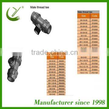 PVC Irrigation System Water Supply Pipe Fitting Reducing Tee photo-4