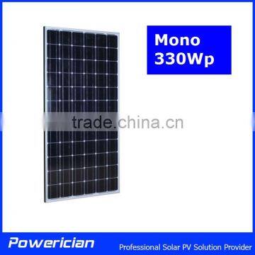 Powerician Mono Solar Module High Efficiency 330Wp for Power Plant On Grid Solar System OEM ACCEPTABLE