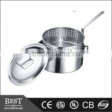 Fryer-pot with basket and lid,s/s