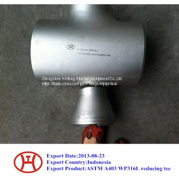 ASTM A403 WP316L reducing tee