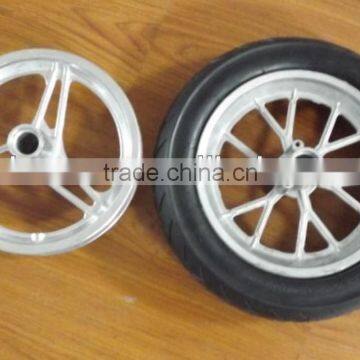 Alloy spoke bicycle wheel