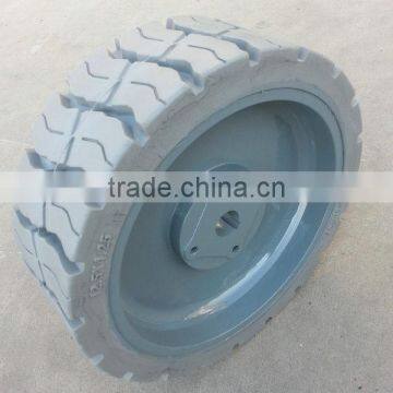 20 ft Electric Narrow Scissor Lift Tire 12.5x4.25 Solid Non-marking Tyre for Haulotte Optimum 6 photo-6