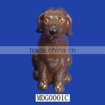 Hand Made Vintage Ceramic Dog Figurine Chocolate Lab