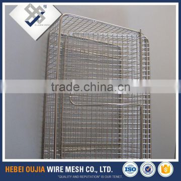 hot sale removable rectangular steel chrome wire mesh basket