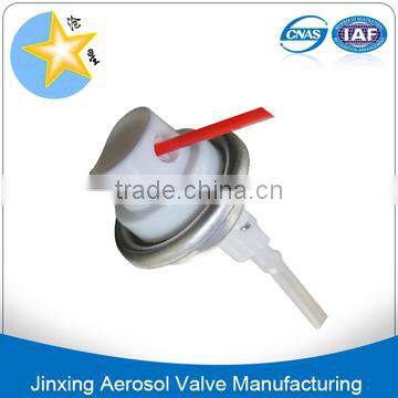 Ball aerosol valve and spray nozzle