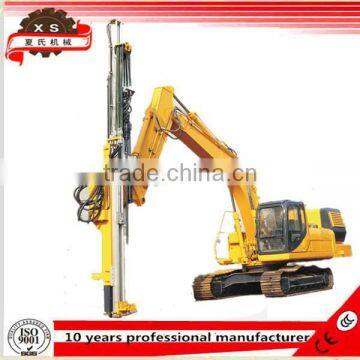 Full hydraulic rock drill mounted on excavator AH140