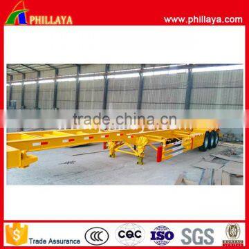 40ft Container Chassis Flatbed 3 Axle Skeletal Container Dolly Trailer for Transport photo-4