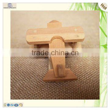 Wholesale Natural Craft Pine Wooden Airplane Model Toys