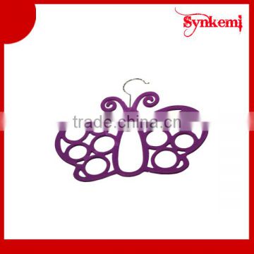 Non-slip purple velvet scarf hanger