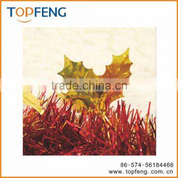 Christmas Tinsel With Leaves/stage Decoration for Festival/christmas Wired Tinsel Garland photo-3