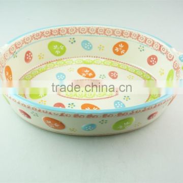 Stock Cheap Oval shape stoneware dinner plate for Appetizer, Dessert, Salad, Snack, Sushi, Fruit, Bread