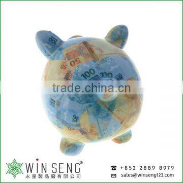 Cheap Coin Box Lovely Design Money Patterns Pig Shaped Ceramic Animal Piggy Bank photo-4