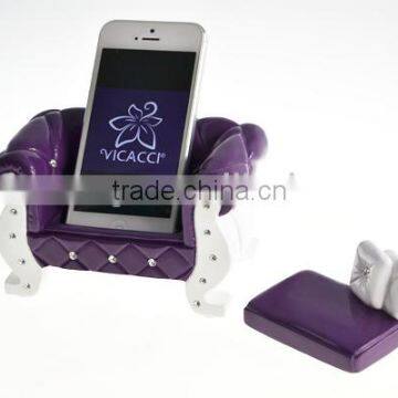 2016 Fashionable Gold Silver Ring Jewelry Box Mobile Phone Holder Set Cabinet Display With Brand Crystal photo-2