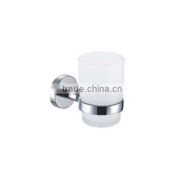 Wholesale Zinc Alloy Chrome Finish Wall Hanger Single Tumbler Holder Glass Toothbrush Holder