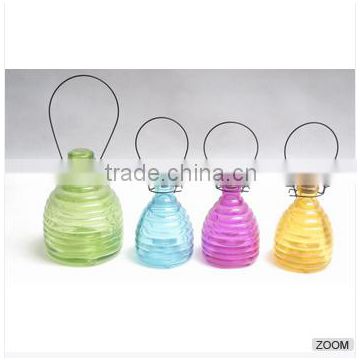 colored glass wasp trap hanging glass bee catcher / glassware