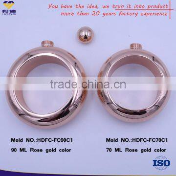 Wholesale Promotional Custom 2.4 oz Metal Wrapped Hip Flask With Silk Logo photo-3