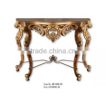 French Style Green Marble Console Tables For Sale photo-5