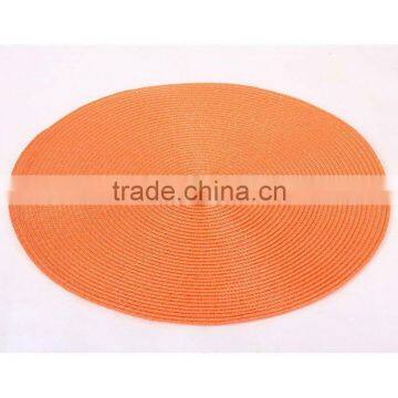 orange color eco placemats/round pp placemats/tablemats