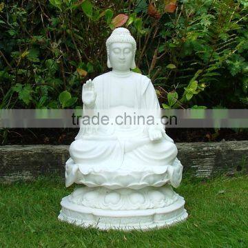 Garden ornaments marble sculpture white thai Buddha statue