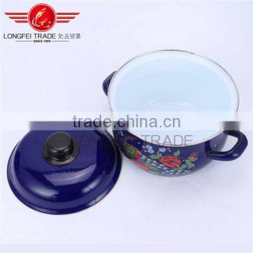 Quality Guarantee Enamel Kitchenware Decal Cookware / Cooking Pot With Mirror Face photo-4