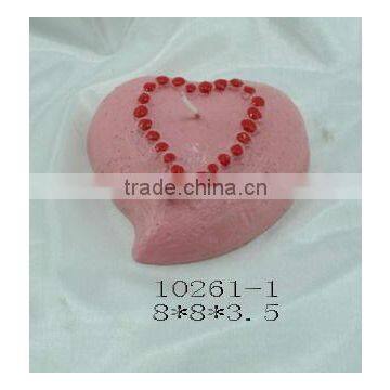 Wax candle heart shape