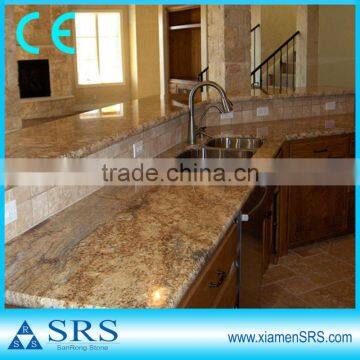 Apartment yellow solid color granite countertop